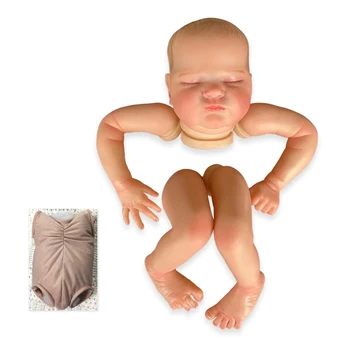 NPK 19-дюймовые уже раскрашенные детали куклы-Реборна Pascale Cute Sleeping Baby 3D-картина с видимыми венами, тканевое тело в комплекте 3