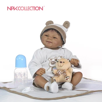 NPKCOLLECTION реалистичные boneca reborn мягкие силиконовые настоящие силиконовые куклы reborn baby черные bebe горячие игрушки Рождественский подарок для девочек 2