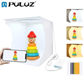 PULUZ Light Box Photobox Портативная Палатка для фотосъемки Box kit 6/12 Цветной реквизит для съемки Фон Софтбокс Студийные комплекты для фотостудии  4