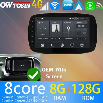 Qualcomm Snapdragon 8G + 128G Android 11 Автомобильный GPS-Навигатор Carplay Для Mercedes Benz Smart Fortwo 453 2014-2020 Авто Стерео 19
