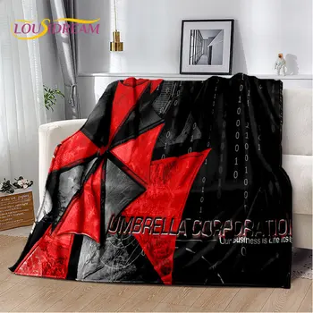 R-Resident Evil Game Gamer Мягкое плюшевое одеяло, фланелевое одеяло, покрывало для гостиной, спальни, кровати, дивана, покрывала для пикника, офиса 4