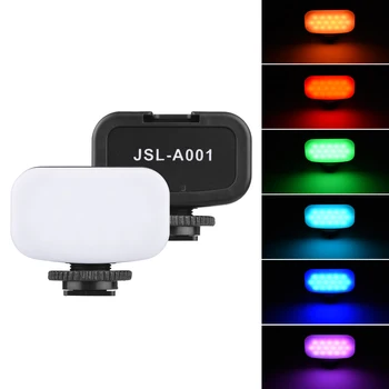 RGB Mini Pocket Light LED Video Light 16ШТ Ламповых Шариков 7 Красочных Световых Эффектов с Креплением для Холодного Башмака с Отверстием для Винта 1/4 дюйма 3