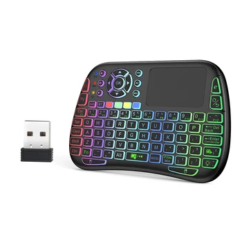 RGB Подсветка Сенсорной панели Fly Mouse 2.4G / Bluetooth-совместимые Беспроводные клавиатуры Air Mouse для изучения Эксклюзивных клавиш для Android Windows 3