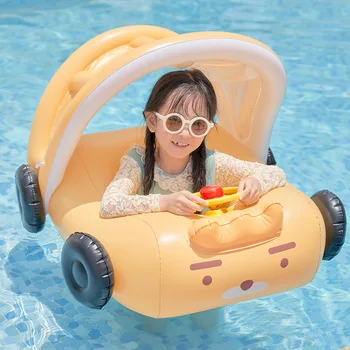 Rooxin Автомобильный Надувной Бассейн Плавающее Сиденье с Рулевым Колесом Детская Водная Игровая Трубка Babi Плавательное Кольцо Float Ring Игрушки Для Плавательного Бассейна 7