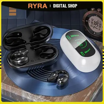RYRA TWS Bluetooth 5.2 Беспроводные наушники с функцией шумоподавления музыки костной проводимости, спортивная гарнитура с микрофоном, ушной крючок