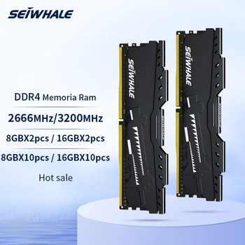 SEIWHALE Memoria Ram DDR4 8 ГБ 16 ГБ (2x8 Гб) комплект 2666 МГц 3200 МГц 3600 МГц 32 ГБ (2x16 Гб) комплект Двухканальный Для настольной памяти 12