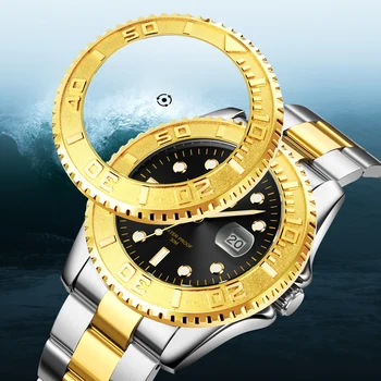 SKMEI Classic Luxury Green Water Ghost Watch Водонепроницаемые Кварцевые часы с нулевым излучением и Светящимся Вращающимся безелем 9295