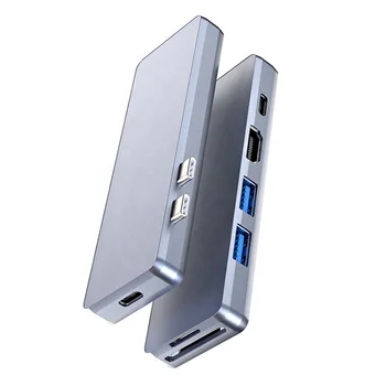 USB C КОНЦЕНТРАТОР Двойной Type-C к Multi USB 3,0 4K HDMI для MacBook Pro Air Адаптер Thunderbolt 3 Док-станция USB C 3,1 Порт Type C КОНЦЕНТРАТОР 3