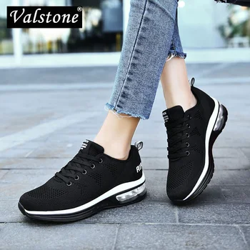 Valstone Trend/ Новые повседневные женские кроссовки уличного качества, дышащая обувь для ходьбы, Комфортная износостойкая обувь, черный универсальный цвет 12