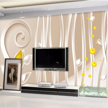 wellyu Пользовательские фотообои фрески 3D сусальное золото золотой нефрит полный дом стерео ТВ фон стены papel de pared обои обои 8