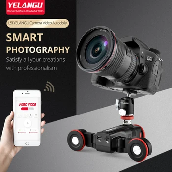 YELANGU L5i Camera Video Dolly MotorTimelapse Беспроводной Пульт Дистанционного Управления Speed Mini Slider Skater Для Цифровой Зеркальной Камеры Canon Nikon Sony