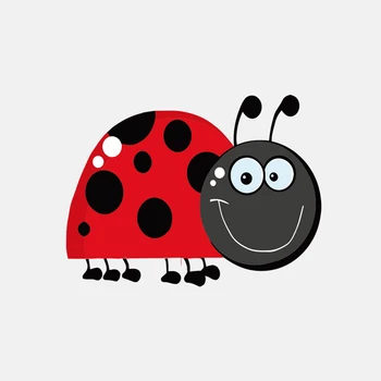 Z1092 # Самоклеящаяся Наклейка Для Автомобиля Smile Ladybug, Водонепроницаемые Автомобильные Декоры на Бампер Заднего Стекла Ноутбука 7