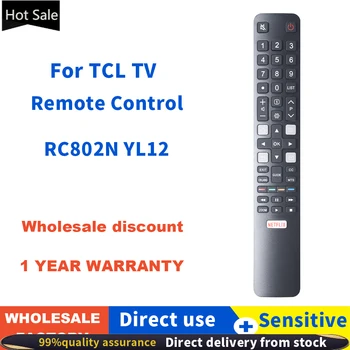 ZF применяется к RC802N YLI2 YL12 Пульт дистанционного управления для RCA TCL Smart TV 43P20US 43S6000FS 55 65P20US 65X2US 65X4US 49C2US 50P20US 55C 14