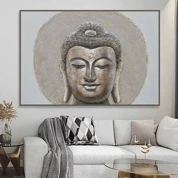 Абстрактный Будда Картины на холсте Буддизм Принты Гостиная Скандинавское настенное искусство Религиозные картины для домашнего декора стен Большой размер 14