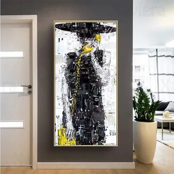 Абстрактный плакат с граффити в скандинавском стиле, картина на холсте для модной девушки на стене, современное украшение дома, спальня для девочки, Бескаркасная 1