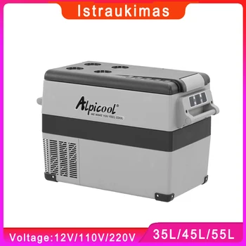 Автомобильный холодильник Alpicool 35/45 / 55L с компрессором 12/24 В, портативный морозильный холодильник 110/220 В для хранения в холодильнике с раздельной заморозкой