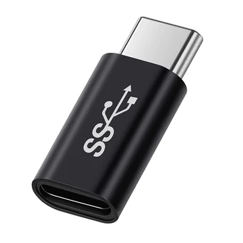 Адаптер USB C для мужчин и женщин со скоростью 10 Гбит / с, Адаптер для быстрой зарядки, зарядное устройство для мобильного телефона, адаптер питания для смартфона
