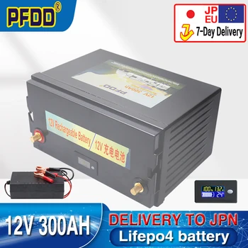 Аккумулятор Lifepo4 12,8 v 300AH Встроенный Аккумулятор BMS 12V 300Ah Для Go Cart ИБП Инвертор Бытовой Техники Гольф-Кар С Зарядным устройством 10