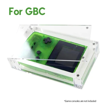 Акриловая коробка для хранения игровой консоли для GBC, Высокопрозрачная витрина, защитный чехол для геймпада, Пылезащитная магнитная крышка F19E 2