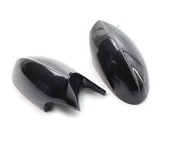 Аксессуары для экстерьера автомобиля Глянцевый черный карбоновый цвет Крышки боковых зеркал заднего вида для BMW E90E92 2004-2008 4