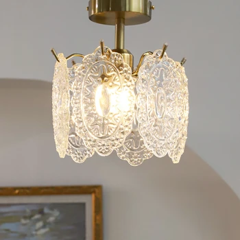 Американский роскошный стеклянный потолочный светильник в стиле ретро, входные лампы 14