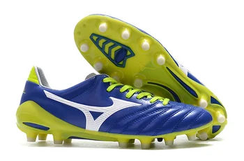 Аутентичное творение Mizuno Мужская обувь Morelia Neo II FG, кроссовки, уличная спортивная обувь Mizuno, синий / белый / зеленый, Размер Eur 40-45 1