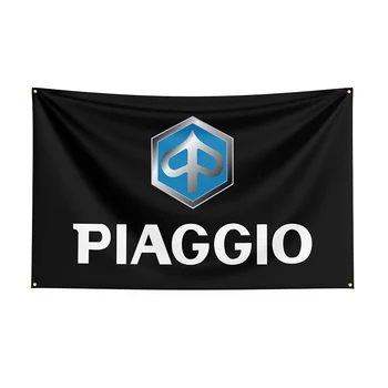 баннер гоночного автомобиля с флагом Piaggios размером 90x150 см, напечатанный из полиэстера для декора1 7