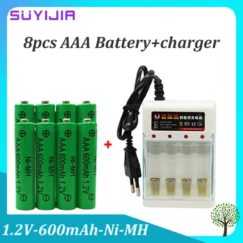 Батарея AAA 1,2 В перезаряжаемая 600 мАч Aaa 1,2 В Ni-MH Аккумуляторная батарея для игрушек MP3 Пульт дистанционного управления компьютером Длительный срок службы 2