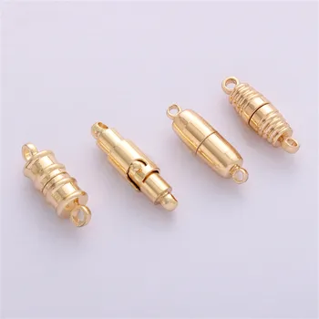 Безопасная магнитная застежка с покрытием из 14-каратного золота, предотвращающая смещение магнитной застежки, застежка-защелка, аксессуары для браслета и ожерелья diy 7