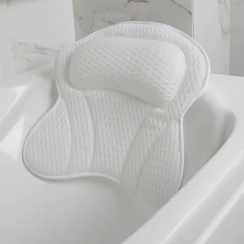 Белая подушка для ванны с бабочкой, Дышащая подушка для ванной комнаты, Аксессуары для дома, Аксессуары для ванной комнаты с присосками 1