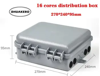 бесплатная доставка AB338 высококачественная 16-Ядерная коробка-разветвитель Клеммная Коробка FTTH Box Волоконно-Оптическая Распределительная Коробка настенное крепление SC pigtail 3