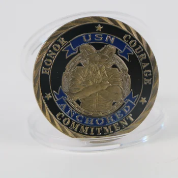 Бронзовые монеты Корпуса морской пехоты США, Департамент военно-морского флота, Честь, мужество, приверженность, военный вызов, коллекционные подарки, прямая поставка 5