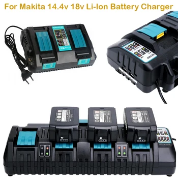 Быстрое зарядное устройство Для Литий-ионного аккумулятора Makita 14,4 В 18 В, 2/4-Портовое Зарядное Устройство Для Электроинструментов Makita BL1820 BL1830 BL1850 BL1430