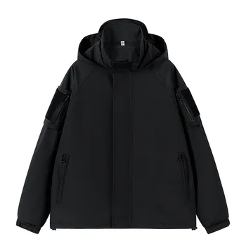 Весенне-осенняя новая куртка для инструментов 2023, Молодежный стиль, мужское модное пальто с капюшоном, мужская пара 8
