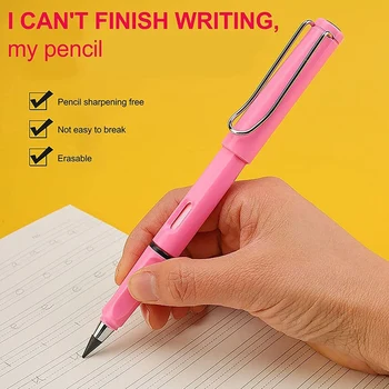 Вечный карандаш без чернил, технология неограниченного письма, Вечный карандаш со сменной графитовой ручкой, упаковка из 12 наконечников для ручек