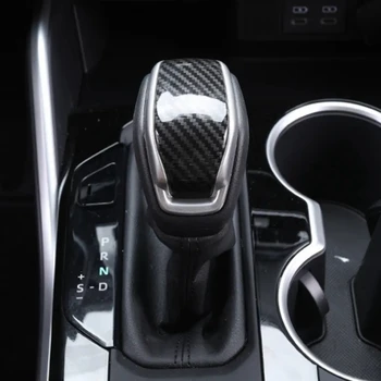 Внутренняя накладка головки переключения передач ABS для Toyota RAV4 XA50 2019 2020 Для стайлинга автомобилей Рычаг головки переключения передач Ручка переключения 4