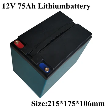 водонепроницаемый литий-ионный аккумулятор 12v 75Ah BMS 3S li ion для оборудования мониторинга инвертора скутера caravan + зарядное устройство 10A 11
