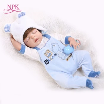 возрожденный ребенок ручной работы 57 см 23 дюйма, полностью виниловая кукла, спящая кукла, детские игрушки для мальчиков 3
