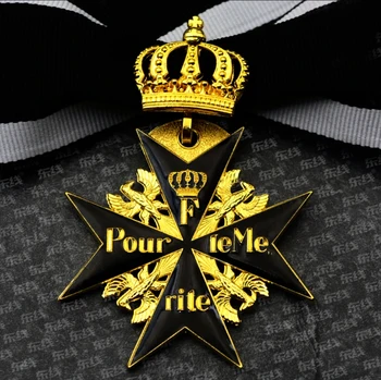 Высокое качество Pour Le Mérite Корона Медаль Орел WW1 Немецкий Черный Синий Макс Медаль Дубовые листья Мечи Армейский наградной значок Прусский рыцарь 1