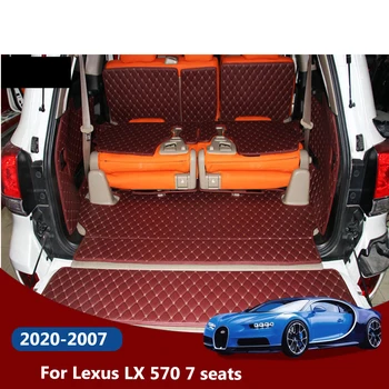 Высокое качество! Полный комплект ковриков для багажника автомобиля Lexus LX 570 7 мест 2020-2007 водонепроницаемые коврики для багажника, коврики для грузового лайнера для LX570 2018 2