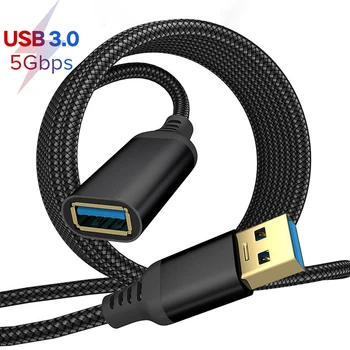 Высокоскоростной кабель для передачи данных USB 3.0 от мужчины к женщине для компьютера, камеры, принтера, удлинительный кабель 5 М/3 М/2 М/1 м 8