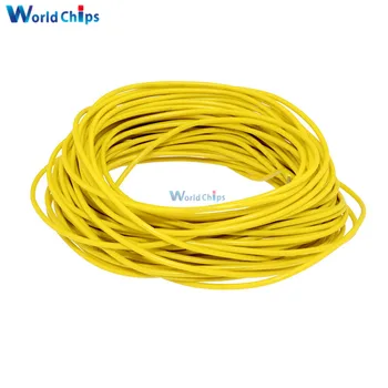 Гибкий многожильный кабель UL-1007 с проводом 24 AWG желтого цвета 10М 300В 6
