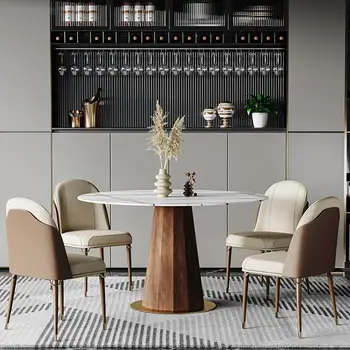 Горячая распродажа Итальянская легкая роскошная столовая из массива дерева в стиле постмодерн, простая кофейня, ресторан отеля, стул для переговоров, отдел продаж