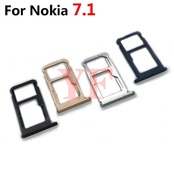 Держатель лотка для sim-карты для Nokia 7.1 Plus, держатель слота для SIM-карты, разъем адаптера, Запчасти для ремонта 12