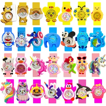 Детские игрушки для детей, детские часы, милые 3D мультяшные часы-паук для мальчиков и девочек, подарки на день рождения, детские кварцевые наручные часы 3