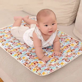 Детский Водонепроницаемый коврик для мочи, Пеленальный коврик для новорожденных, Моющиеся подгузники из мультяшной ткани для малышей, Многоразовый Дышащий матрас 13