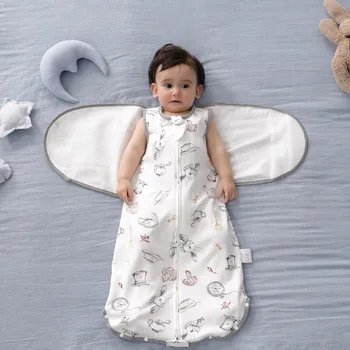 Детский спальный мешок, Носимое одеяло, Обертывание для новорожденных, Марлевый Бамбуковый хлопковый весенний спальный мешок для смены подгузника 9