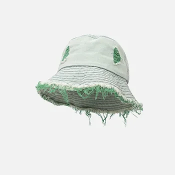 Джинсовые шляпы-ведра для женщин и мужчин, винтажная складная рыбацкая шляпа с широкими полями, Уличная Пляжная панама, женские солнцезащитные кепки Gorros 11