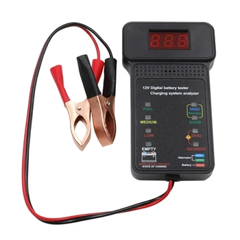 Диагностический инструмент для зарядки автомобиля, тестер автомобильного аккумулятора 12V, светодиодный цифровой анализатор заряда аккумулятора, Измерительный инструмент, анализатор системы зарядки 12