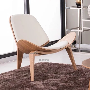 Диваны для гостиной из массива дерева в скандинавском стиле, Кожаные кресла для домашней спальни, Дизайнерские Диваны для гостиной во внутреннем дворике в общежитии L 8